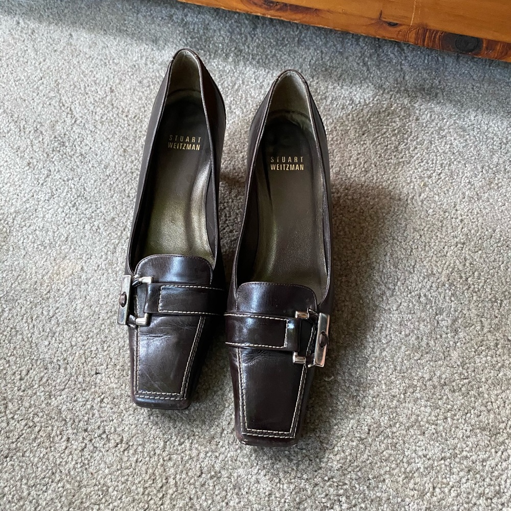 Stuart Weitzman Brown Shoes. (Slightly worn)